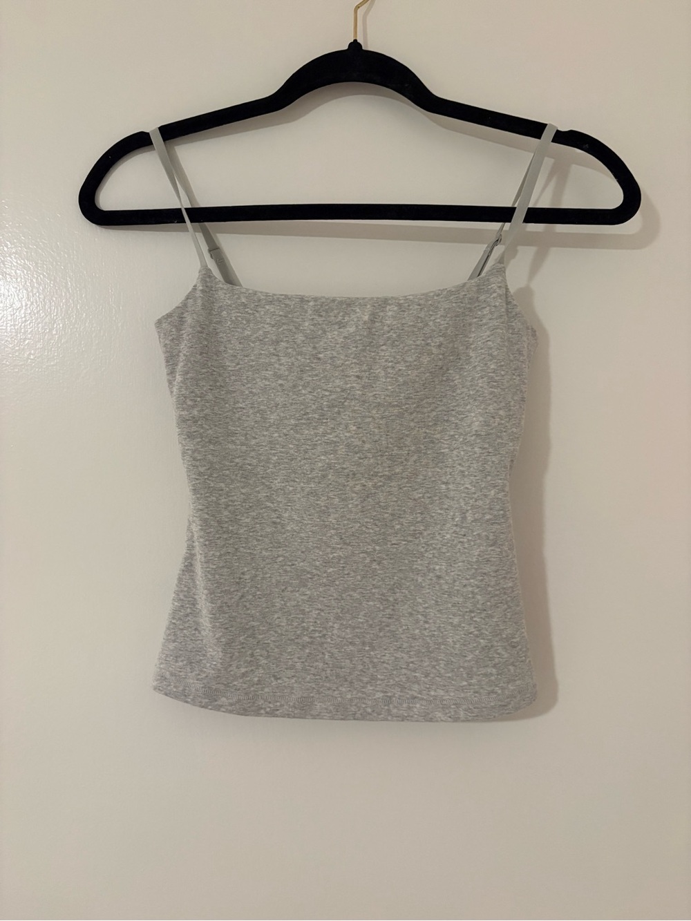 Grey Spaghetti Strap Tank Top - Cami - Built-in Bra